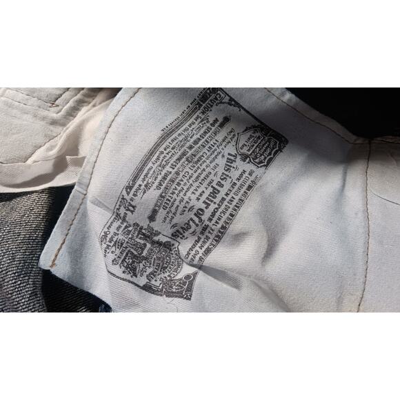 Levi’s 501 Men’s Jeans 33x23 Button Fly Straight Leg Blue Denim Red Tab Patch - Picture 7 of 10